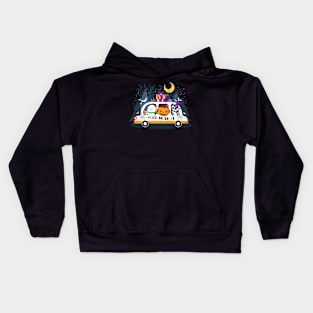 Trick or Treat. Halloween car Kids Hoodie